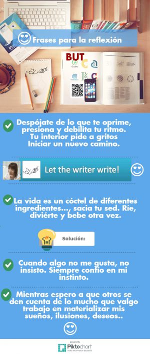 Infografía frases para la reflexión. Rosa López #PasionConTinta #Comunicacio #Literatura