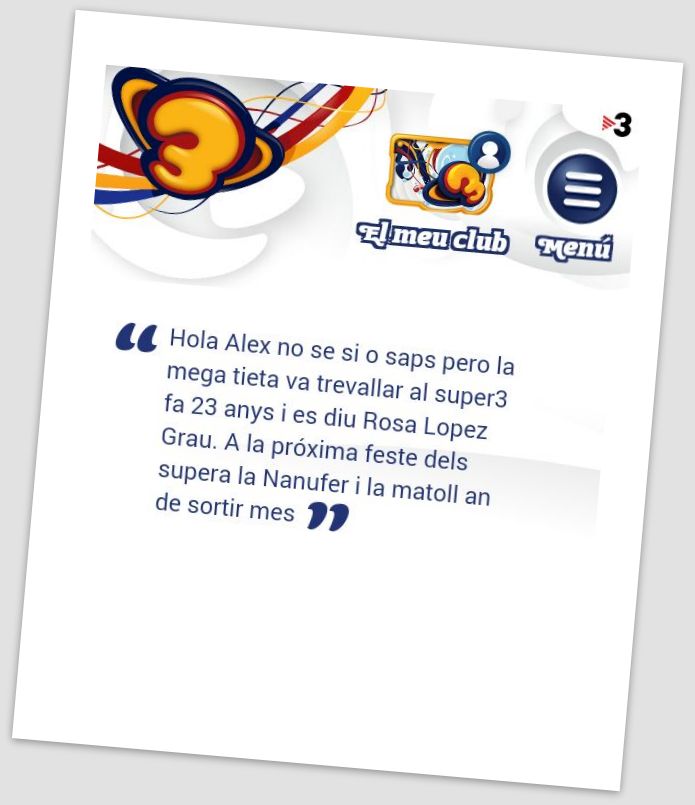 Super3, 3r aniversari Rosa López treballa al Departament de Marketing de TV3, Televisió de Catalunya #Comunicacio #Marketing #Literatura