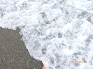 Fotografia de les ones del mar arribant a la sorra