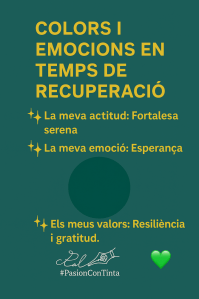 Colors i emocions en temps de recuperació Maig 2025 #PasionConTinta