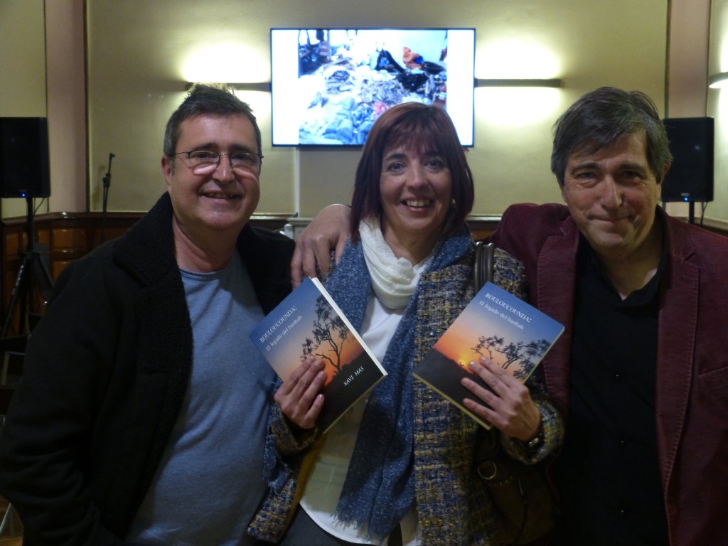 Jordi Peiró, Rosa López a la presentació del llibre El Legado del Baobab de Xavi Mas en el qual Rosa López va dirigir el projecte literari.