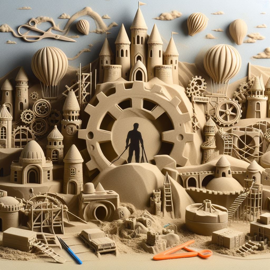 Castillos de Arena Post Rosa López #Comunicacio #Marketing #Literatura #PasionConTinta Imagen creada con IA 2024