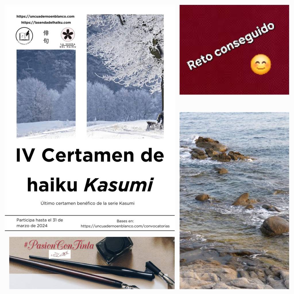Collage #PasionConTinta participa en el  IV Certamen de Haiku Kasumi #Comunicacio #Literatura Rosa López 2024