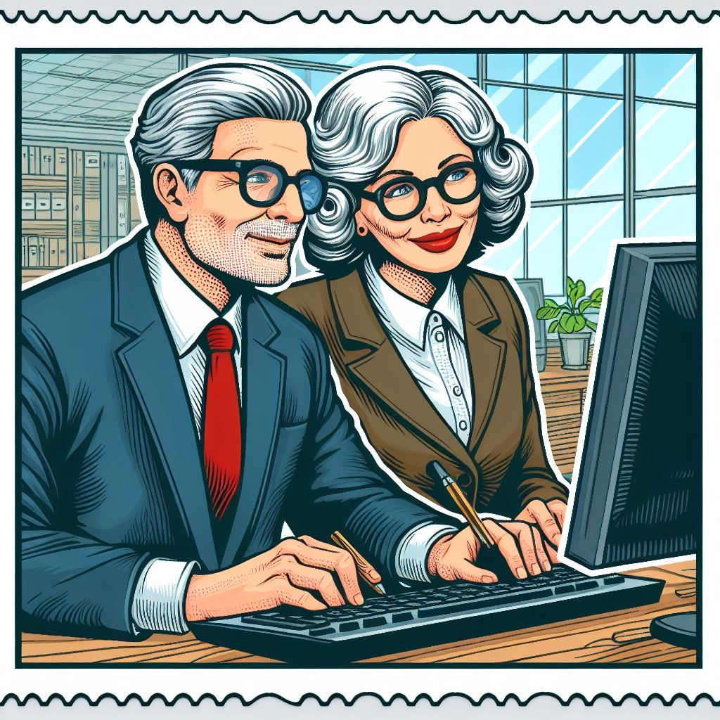 Parella treballant a la publicació de la web de Rosa López. M'importes, sé que estimes i t'estimen per això et vull dedicar el post  de Sant Valentí  2024 L'amor com a afecte. 
#PasionConTinta #Comunicacio #Marketing #Literatura