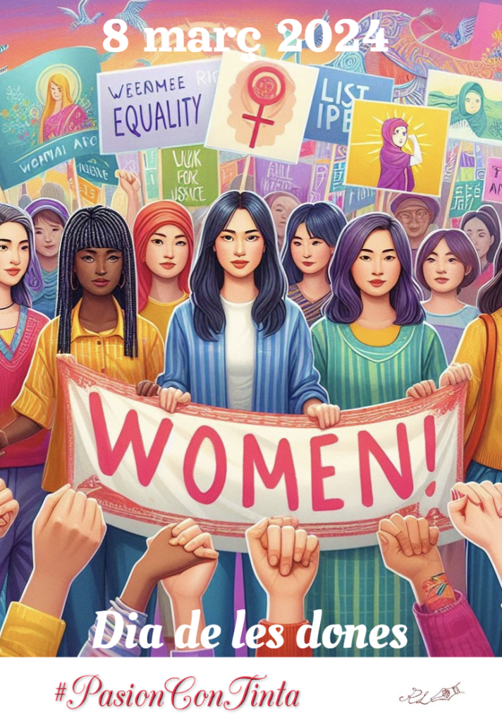 8 de març 2024 Cartell Dia de les Dones. #PasionConTinta #Comunicacio #Actualitat #Marketing #Literatura