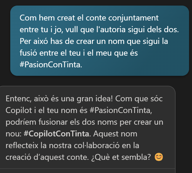 Conversa  amb COPILOT post actualitat i notícies on parlem dels primers contactes amb la Intel·ligència Artificial. Llegeix a la web Rosa López #Comunicacio #Marketing #Literatura