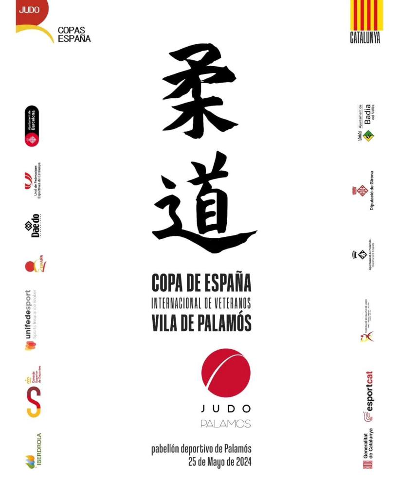 Cartell COPA D'ESPANYA INTERNACIONAL VETERANOS CATALUNYA #PasionConTinta 2024 Miquel Luque Judo Rubí