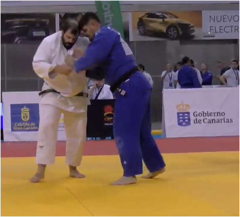 Miquel Luque campeonato de España Judo Veteranos 2024 contra l'andalús