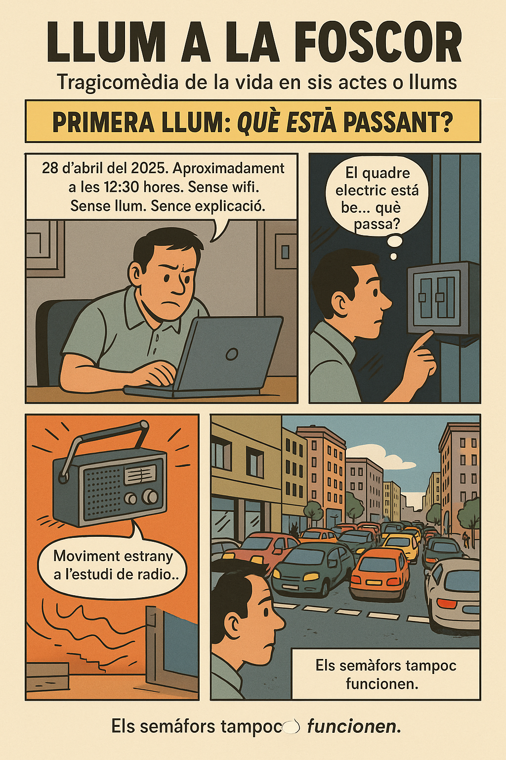 Lluís Llum a la foscor #PersonesHumanes 2025 #PasionConTinta Comic primera llum #Comunicacio