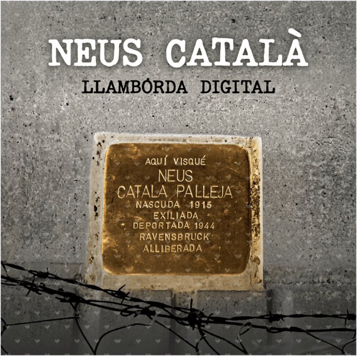 Llamborda Digital dedicada a Neus Català amb codi QR, realitzada a l’Escola d’Art i Disseny edRa de Rubí